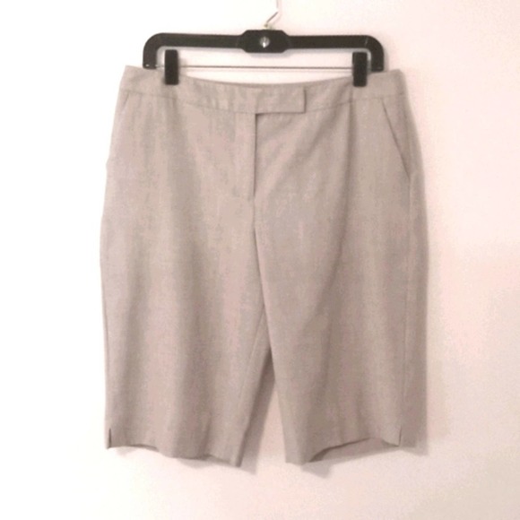Rafaella Gray Tan Bermuda Work Career Shorts - Picture 1 of 6